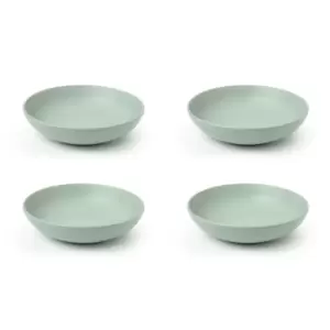 Image of Sabichi 4 Piece Matte Stoneware Pasta Bowl Set - Sage