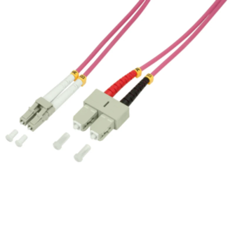 Image of LogiLink 0.5m LC-SC InfiniBand/fibre optic cable Violet