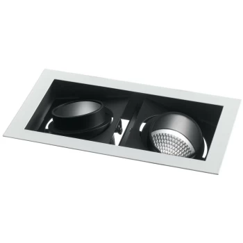 Image of Fan Europe Lighting - Fan Europe Apollo - Integrated LED Twin Recessed Downlight adjustable, White Black, 3000K
