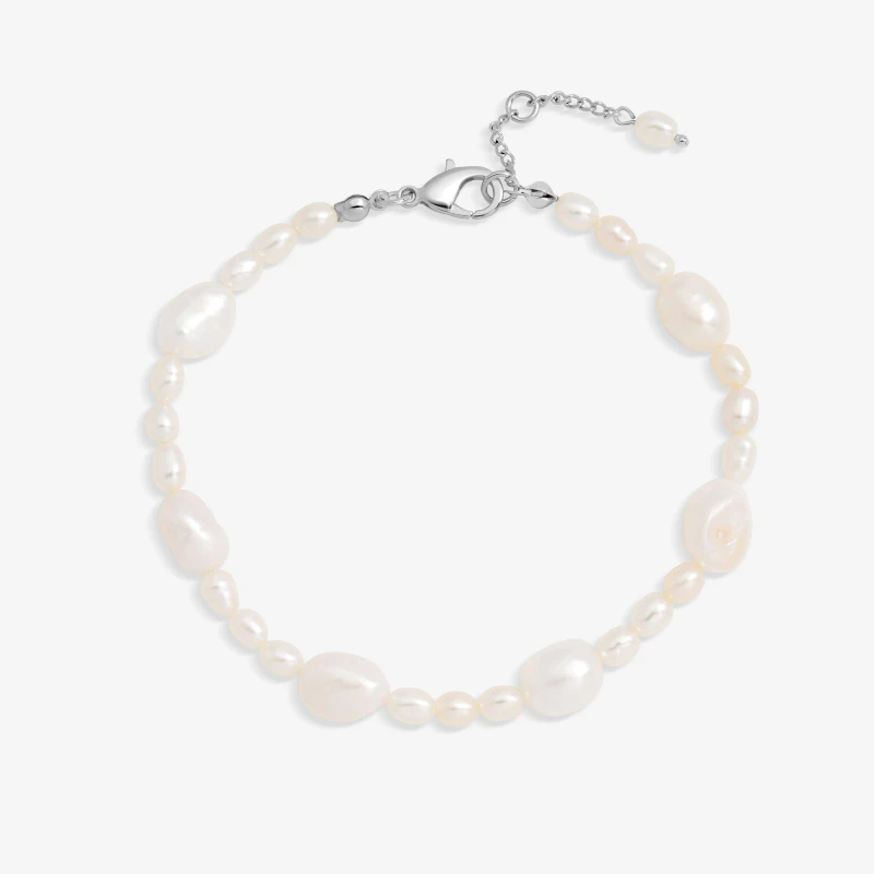 Image of Jon Richard Gold Plated Real Freshwater Pearl Bracelet Chain Bracelets One Size Gold 71681410000