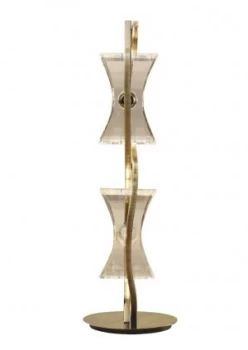 image of Table Lamp 2 Light G9 Looped Frame, Antique Brass