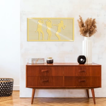 Image of DanceWoman - Gold Gold Decorative Metal Wall Accessory