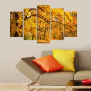 Image of 5PMDF-61 Multicolor Decorative MDF Painting (5 Pieces)