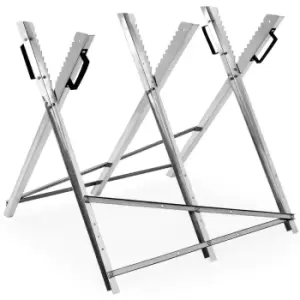 image of Heavy Duty Sawhorse Galvanised Metal 83x81x88cm 150kg