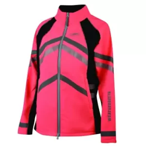 image of Weatherbeeta Childrens/Kids Reflective Fleece Lined Soft Shell Jacket (L) (Hi Vis Pink)