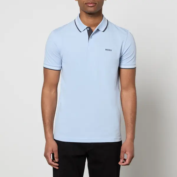 Image of BOSS Green Paul Stretch-Cotton Pique Polo Shirt - S Purple Tops male 50506193-527 S