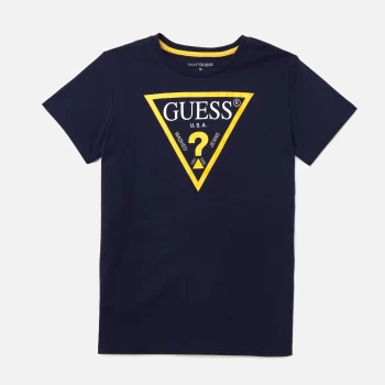 Image of Guess Boys' Logo T-Shirt - Deck Blue - 10 Years