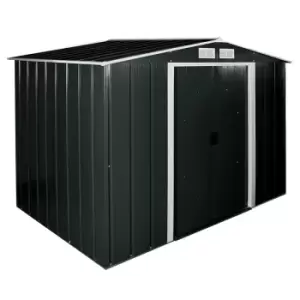 image of 8' x 6' Sapphire Apex Anthracite Metal Shed (2.62m x 1.82m)