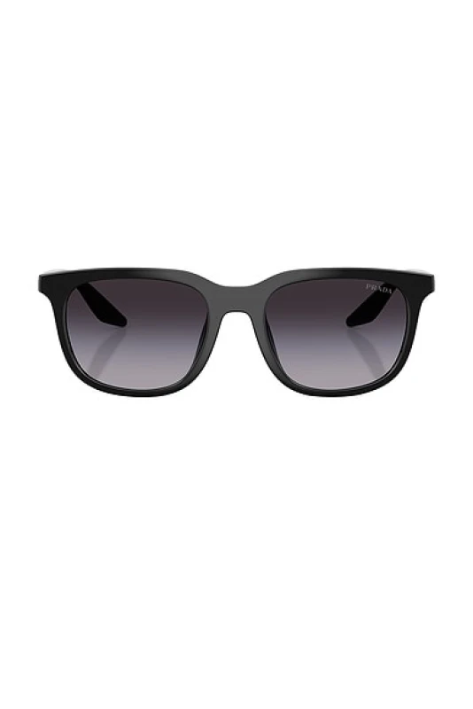 Image of Prada Pillow Sunglasses in Black - Black. Size all.