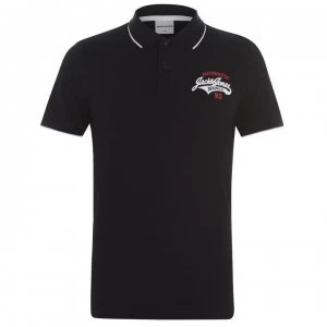 image of Jack and Jones Core Heritage Polo Shirt Mens - Black 2