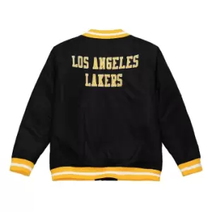 image of Mitchell And Ness Nba Los Angeles Lakers Womens Puffer Jacket, Black, Female, Jackets & Outerwear, OJBF4348-LALYYPPPBLCK