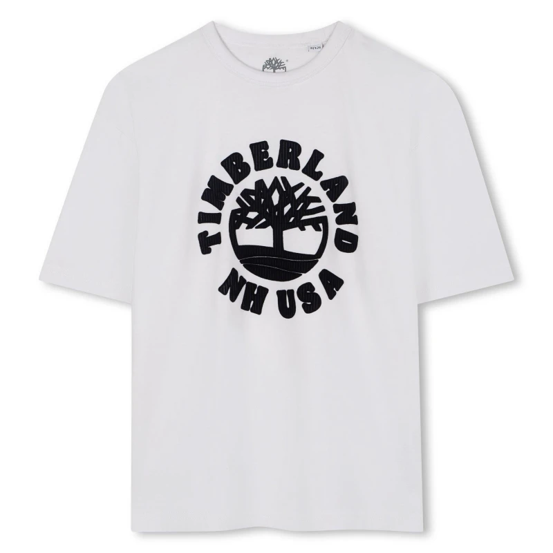 Image of Timberland Kids Timb Logo T-Shirt White/Black male 14 Years