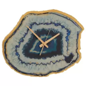 Celina Blue Agate Effect Wall Clock