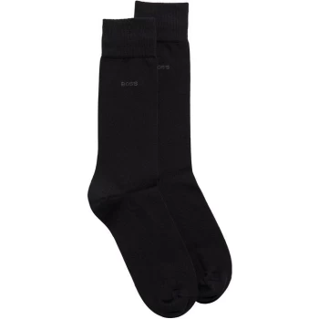 image of Boss 2 Pack Plain Socks - Black