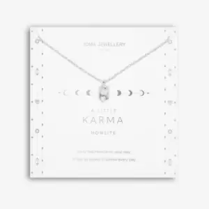 image of Affirmation Crystal A Little Karma Howlite Silver 46cm Extender Necklace 5265