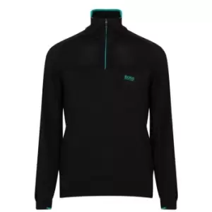 Image of Boss Zescon quarter Zip Sweater - Black