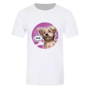 Image of Cute But Abusive Mens Knob T-Shirt (XXL) (White/Pink)