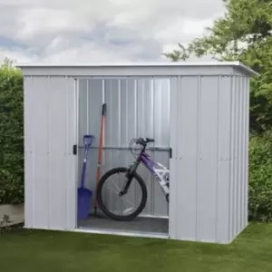Image of Yardmaster Store All No Floor Metal Pent Shed 10 x 4ft