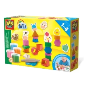 Image of SES CREATIVE Childrens My First Dough Shape Stacking Animals, 1 to 4 Years (14439)