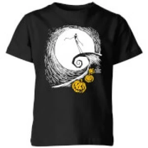 Image of The Nightmare Before Christmas Jack Skellington Pumpkin King Kids T-Shirt - Black - 11-12 Years
