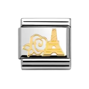 Image of Nomination Classic La Vie en Rose Eiffel Tower & Rose Charm