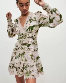 Image of AllSaints Zora Alessandra Floral Mini Dress