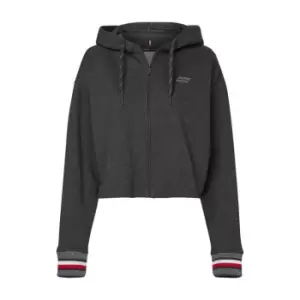 image of Tommy Sport Lurex Zip Hoodie - Grey