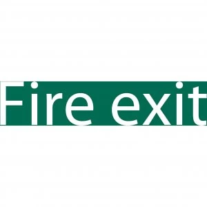 Image of Draper Fire Exit Sign 200mm 50mm Standard
