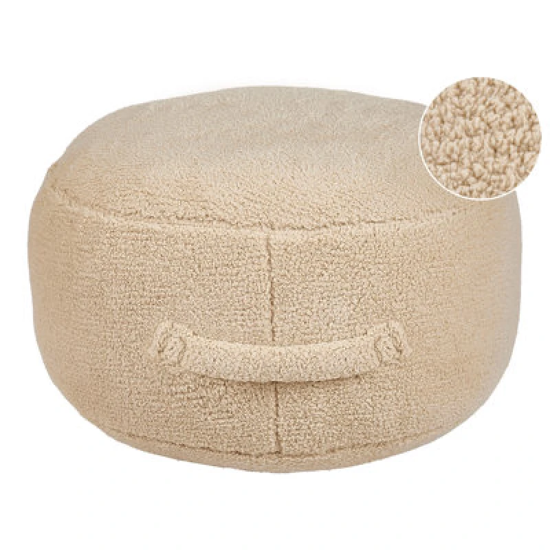 Image of Beliani Pouffe Adlana Boucle Beige