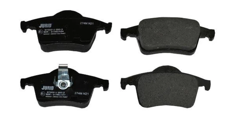 Image of JURID 573021J Brake pad set not prepared for wear warning indicator, without accessories, with piston clip Brake Pad Set,disc brake (402)