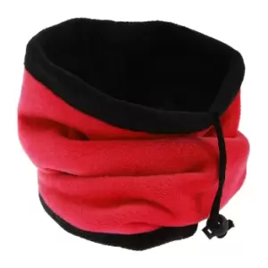 image of FLOSO Womens/Ladies Multipurpose Fleece Neckwarmer Snood / Hat (One Size) (Red)