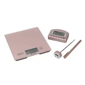 image of 3 Piece Rose Gold Kitchen Measuring Set in Gift Box