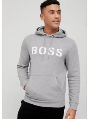 Image of Hugo Boss Wetry Pullover Hoodie Silver Size L Men