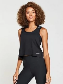 Image of Nike Training Crossover Tank Top Black Size L Women
