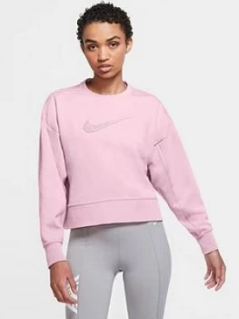 Image of Nike Training Get Fit Crew Sweatshirt - Pink