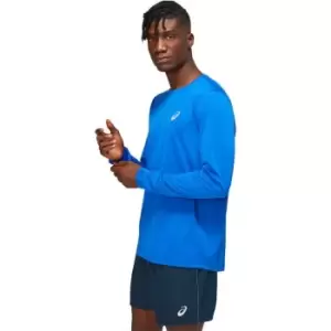 Image of Asics Mens Core LS Running Top - Blue