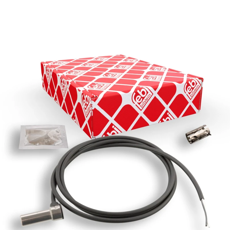 Image of FEBI BILSTEIN 103769 ABS Sensor Rear Axle Right, with bush Sensor,wheel speed (412)