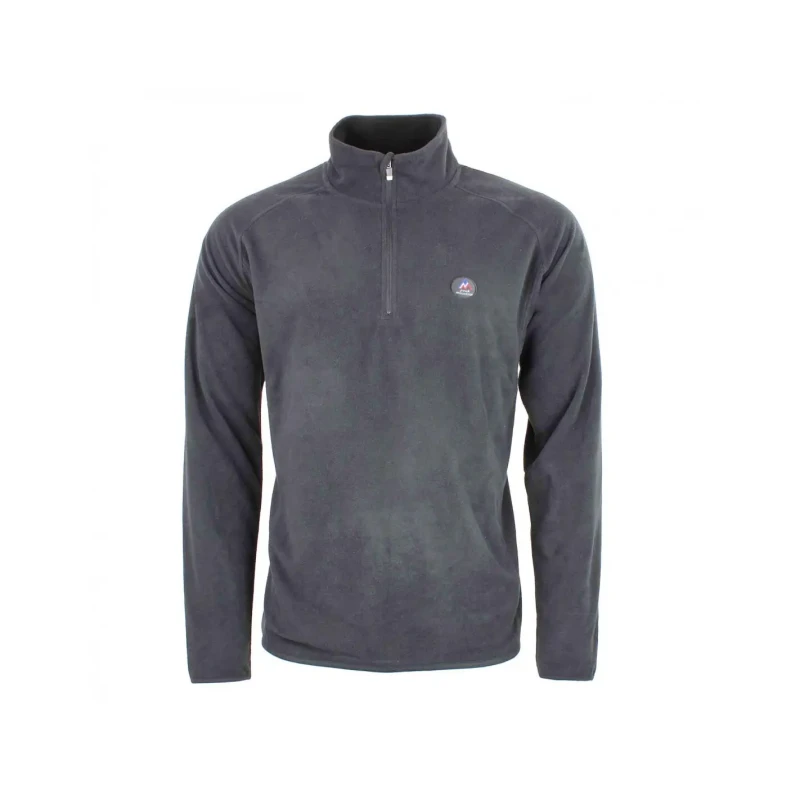 Image of 1/2 zip hooded fleece Peak Mountain Gris Male 2XL