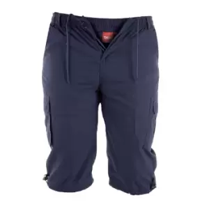 Image of Duke Mens Mason Kingsize Cargo Capri Shorts (4XL) (Navy)