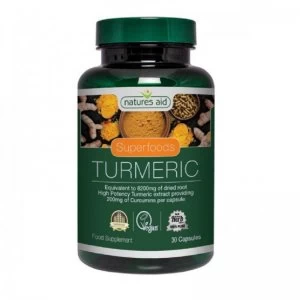 Image of Natures Aid Superfoods Tumeric 30 Caps
