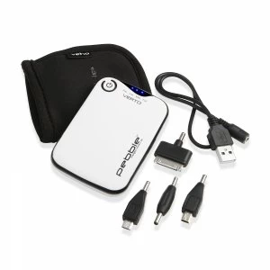 Image of Pebble Verto portable battery back up power 3700mah White