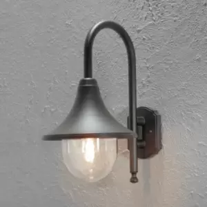 Image of Bari Outdoor Simple Dome Down Light Matt Black, IP44