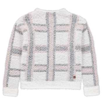 image of Firetrap Check Jumper Junior Girls - Pink/Blk