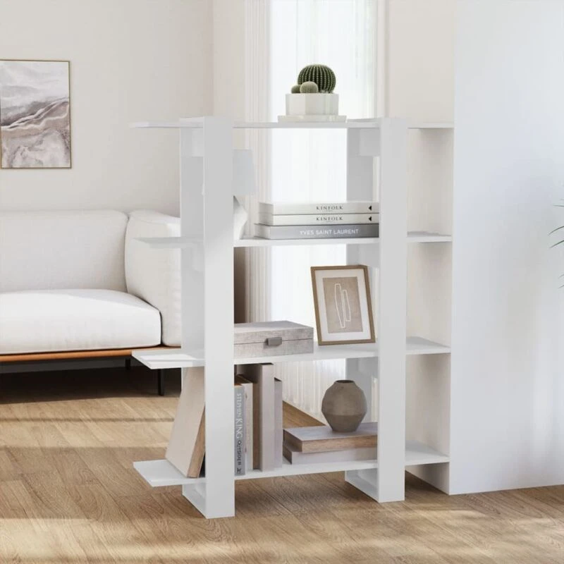 Image of VIDAXL Book Cabinet/Room Divider White 100x30x123.5cm vidaXL 8720286842560