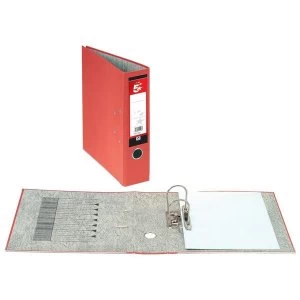 Image of 5 Star Lever Arch File 70mm Spine A4 Red Pack 10