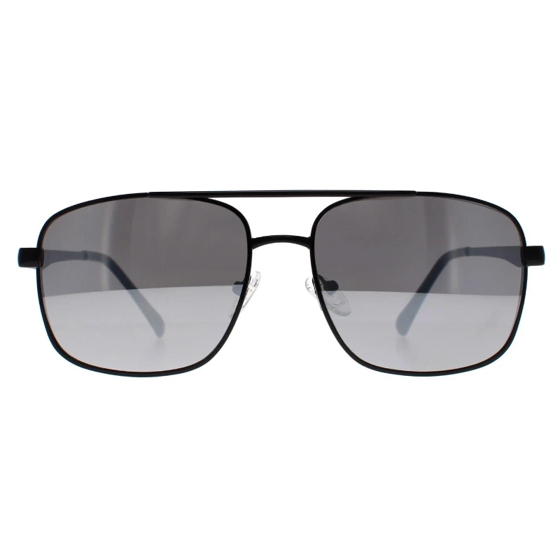 Image of Guess Aviator Black Silver Mirrored GF0211 Black