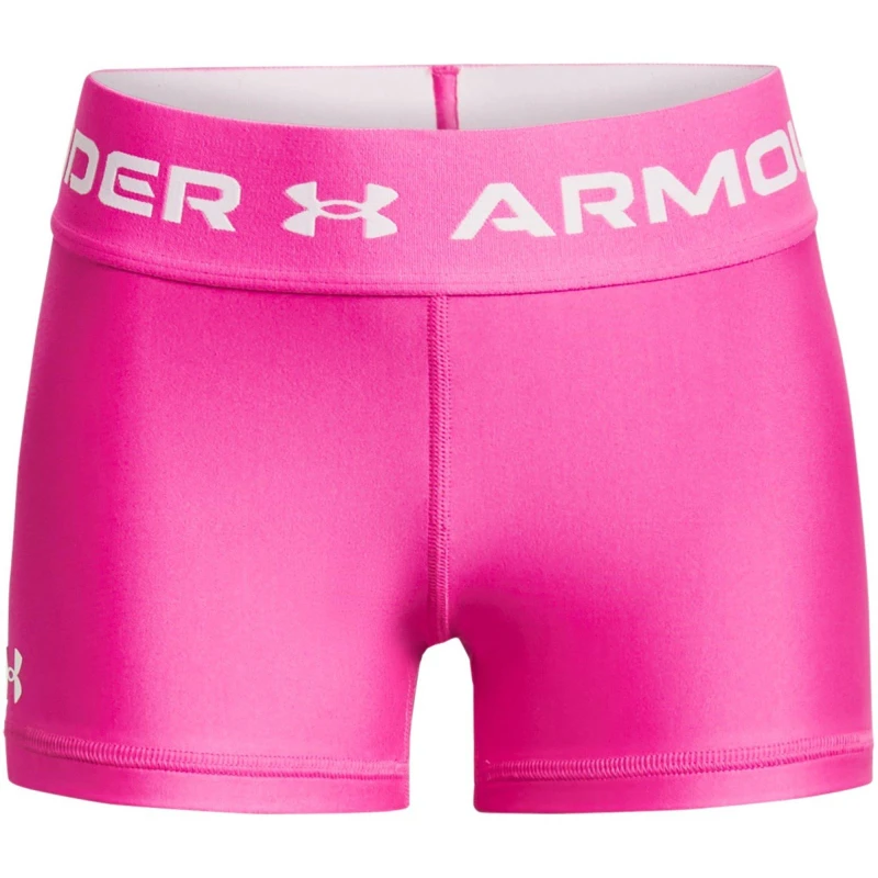 Image of Under Armour HeatGear Shorty Juniors Compression Shorts 11 - 12 Years (L) Pink 29796106215