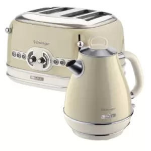 image of Ariete Cream Jug Kettle and 4 Slice Toaster Pack