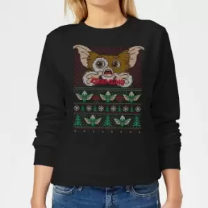 image of Gremlins Ugly Knit Womens Christmas Jumper - Black - 3XL