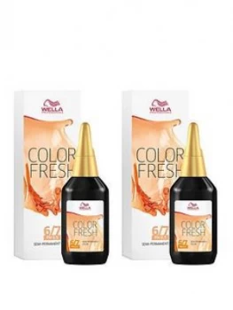Image of Wella Wella Professionals Color Fresh Semi-Permanent Colour Dark Blonde 75ml Duo Pack